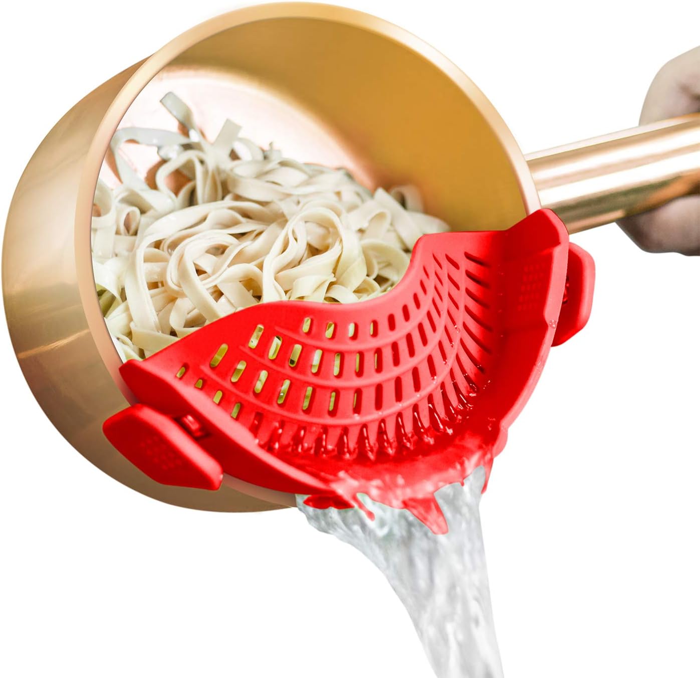 Clip On Silicone Strainer, Pasta Strainer, Clip on Food Strainer, Kitchen Strainer Clip On Silicone Strainer, Pasta Strainer, Clip on Food Strainer, Kitchen Strainer